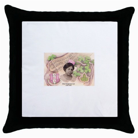 Alpha Kappa Alpha mmprool Throw Pillow Case (Black) from ArtsNow.com Front