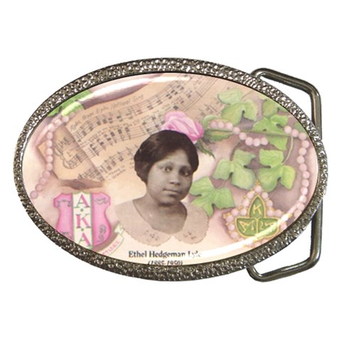 Alpha Kappa Alpha mmprool Belt Buckle from ArtsNow.com Front