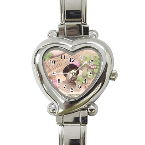 Alpha Kappa Alpha mmprool Heart Italian Charm Watch from ArtsNow.com Front