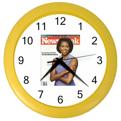 Alpha Kappa Alpha michelleobama1 Color Wall Clock from ArtsNow.com Front