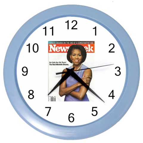 Alpha Kappa Alpha michelleobama1 Color Wall Clock from ArtsNow.com Front