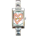 Alpha Kappa Alpha akaesp-pink Rectangular Italian Charm Watch