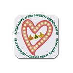 Alpha Kappa Alpha akaesp-pink Rubber Square Coaster (4 pack)