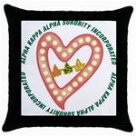 Alpha Kappa Alpha akaesp-pink Throw Pillow Case (Black)