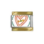 Alpha Kappa Alpha akaesp-pink Gold Trim Italian Charm (9mm)