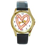Alpha Kappa Alpha akaesp-pink Round Gold Metal Watch