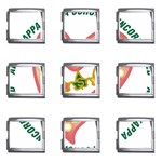 Alpha Kappa Alpha akaesp-pink Mega Link Italian Charm (9 pack)