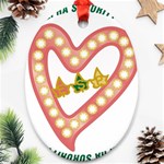 Alpha Kappa Alpha akaesp-pink Oval Ornament (Two Sides)