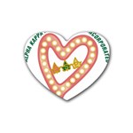 Alpha Kappa Alpha akaesp-pink Rubber Heart Coaster (4 pack)