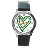 Alpha Kappa Alpha AKAesp-greennonam Round Metal Watch