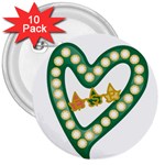 Alpha Kappa Alpha AKAesp-greennonam 3  Button (10 pack)