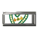 Alpha Kappa Alpha AKAesp-greennonam Superlink Italian Charm (9mm)
