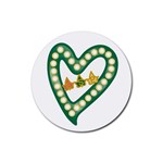 Alpha Kappa Alpha AKAesp-greennonam Rubber Coaster (Round)