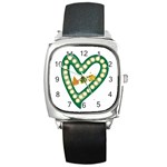 Alpha Kappa Alpha AKAesp-greennonam Square Metal Watch