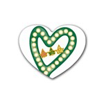 Alpha Kappa Alpha AKAesp-greennonam Rubber Coaster (Heart)