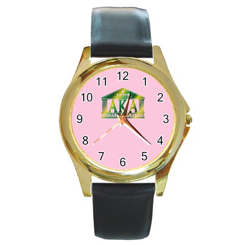 AKA Relic Round Gold Metal Watch from ArtsNow.com Front