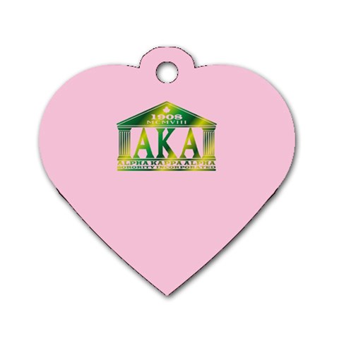 AKA Relic Dog Tag Heart (Two Sides) from ArtsNow.com Front