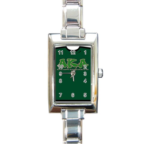 AKA Graffiti07 Rectangular Italian Charm Watch from ArtsNow.com Front