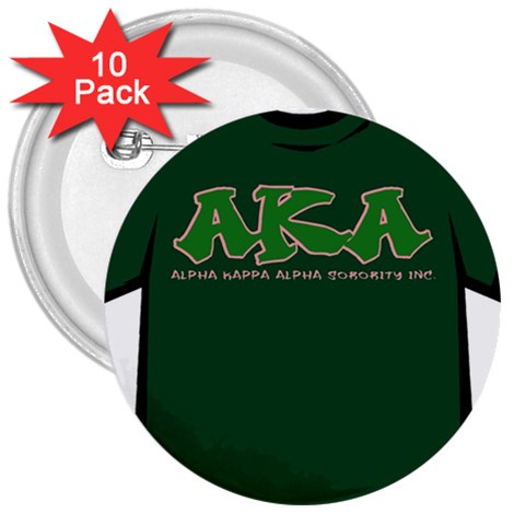 AKA Graffiti07 3  Button (10 pack) from ArtsNow.com Front
