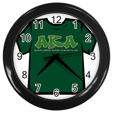 AKA Graffiti07 Wall Clock (Black) from ArtsNow.com Front