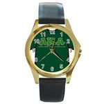 AKA Graffiti07 Round Gold Metal Watch