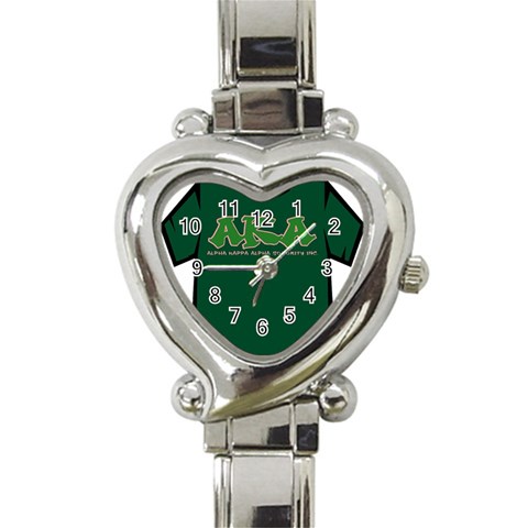 AKA Graffiti07 Heart Italian Charm Watch from ArtsNow.com Front