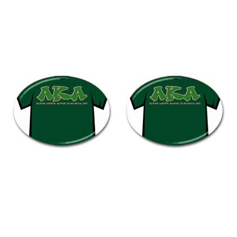 AKA Graffiti07 Cufflinks (Oval) from ArtsNow.com Front(Pair)