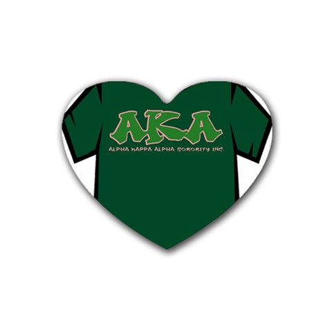 AKA Graffiti07 Rubber Coaster (Heart) from ArtsNow.com Front