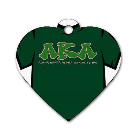 AKA Graffiti07 Dog Tag Heart (One Side) from ArtsNow.com Front