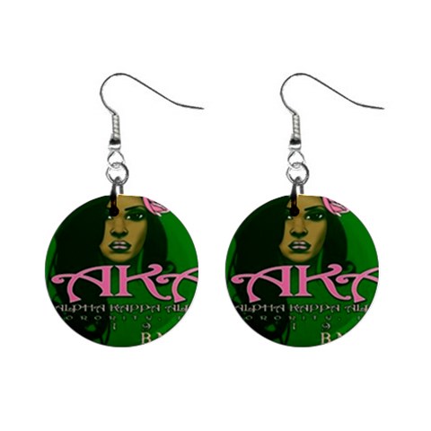 AKA Glam BNO 1  Button Earrings from ArtsNow.com Front
