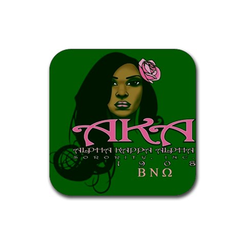 AKA Glam BNO Rubber Coaster (Square) from ArtsNow.com Front