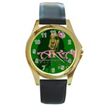 AKA Glam BNO Round Gold Metal Watch