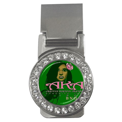 AKA Glam BNO Money Clip (CZ) from ArtsNow.com Front