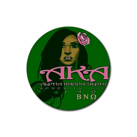 AKA Glam BNO Rubber Round Coaster (4 pack) from ArtsNow.com Front