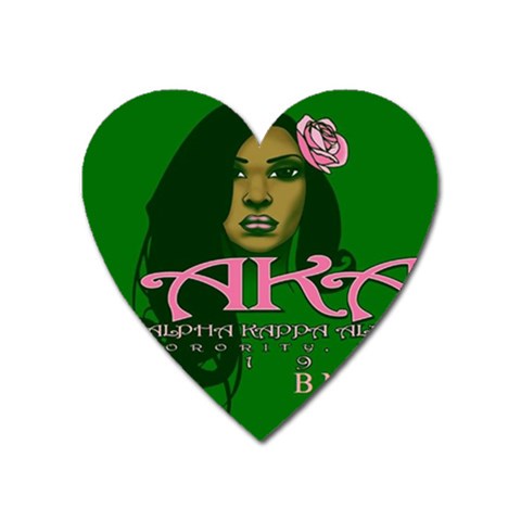 AKA Glam BNO Magnet (Heart) from ArtsNow.com Front