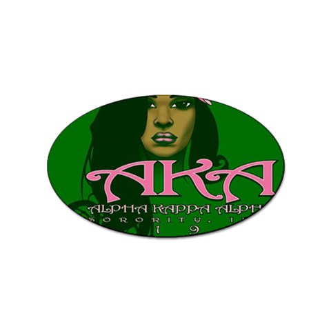 AKA Glam BNO Sticker Oval (100 pack) from ArtsNow.com Front