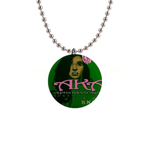 AKA Glam BNO 1  Button Necklace from ArtsNow.com Front