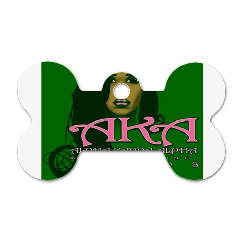 AKA Glam BNO Dog Tag Bone (Two Sides) from ArtsNow.com Front