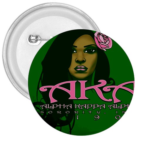 AKA Glam 3  Button from ArtsNow.com Front