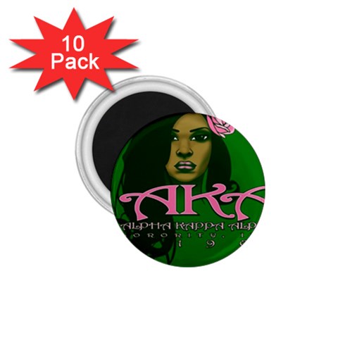 AKA Glam 1.75  Magnet (10 pack)  from ArtsNow.com Front