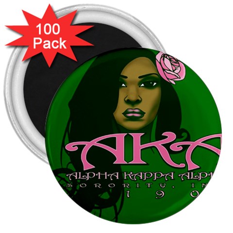 AKA Glam 3  Magnet (100 pack) from ArtsNow.com Front