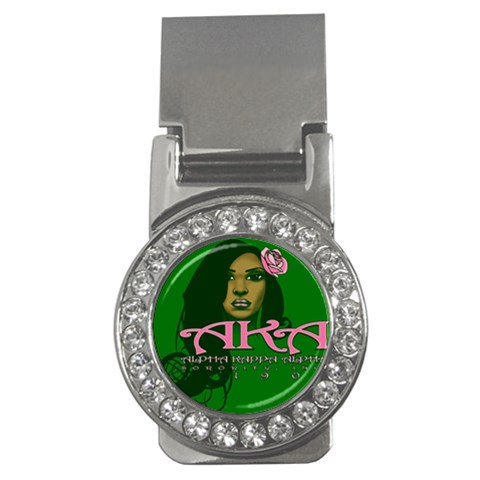 AKA Glam Money Clip (CZ) from ArtsNow.com Front