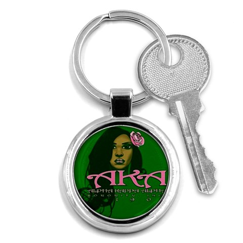 AKA Glam Key Chain (Round) from ArtsNow.com Front