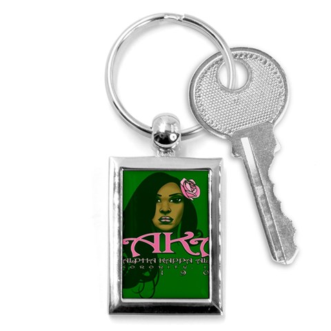 AKA Glam Key Chain (Rectangle) from ArtsNow.com Front