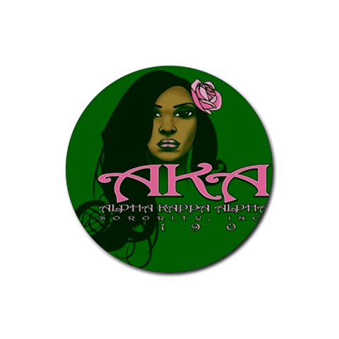 AKA Glam Rubber Round Coaster (4 pack) from ArtsNow.com Front