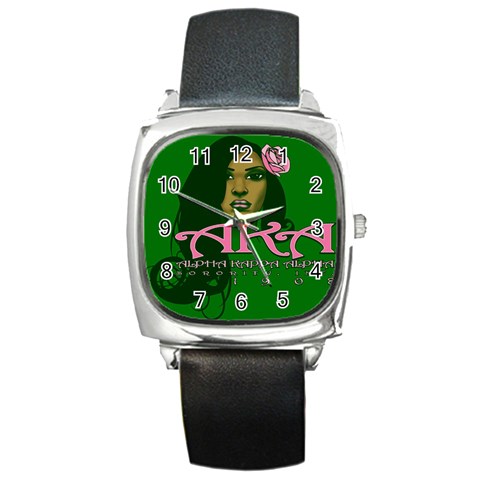 AKA Glam Square Metal Watch from ArtsNow.com Front