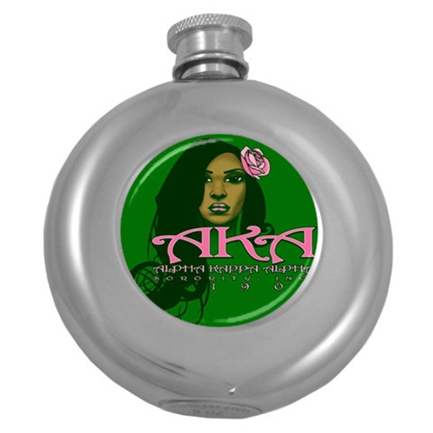 AKA Glam Hip Flask (5 oz) from ArtsNow.com Front