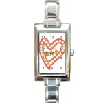 AKAesp-pink_no_namet Rectangular Italian Charm Watch