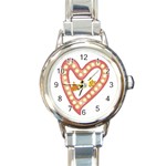 AKAesp-pink_no_namet Round Italian Charm Watch