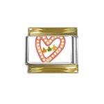 AKAesp-pink_no_namet Gold Trim Italian Charm (9mm)